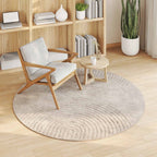 Tappeti per area Rotondo GALATI Beige Ø 120 CM Poliestere