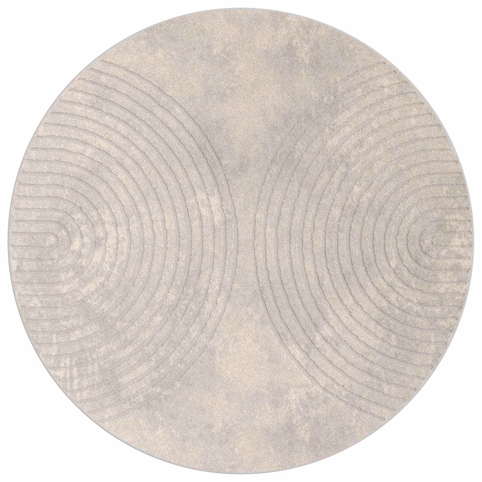 Tappeti per area Rotondo GALATI Beige Ø 120 CM Poliestere