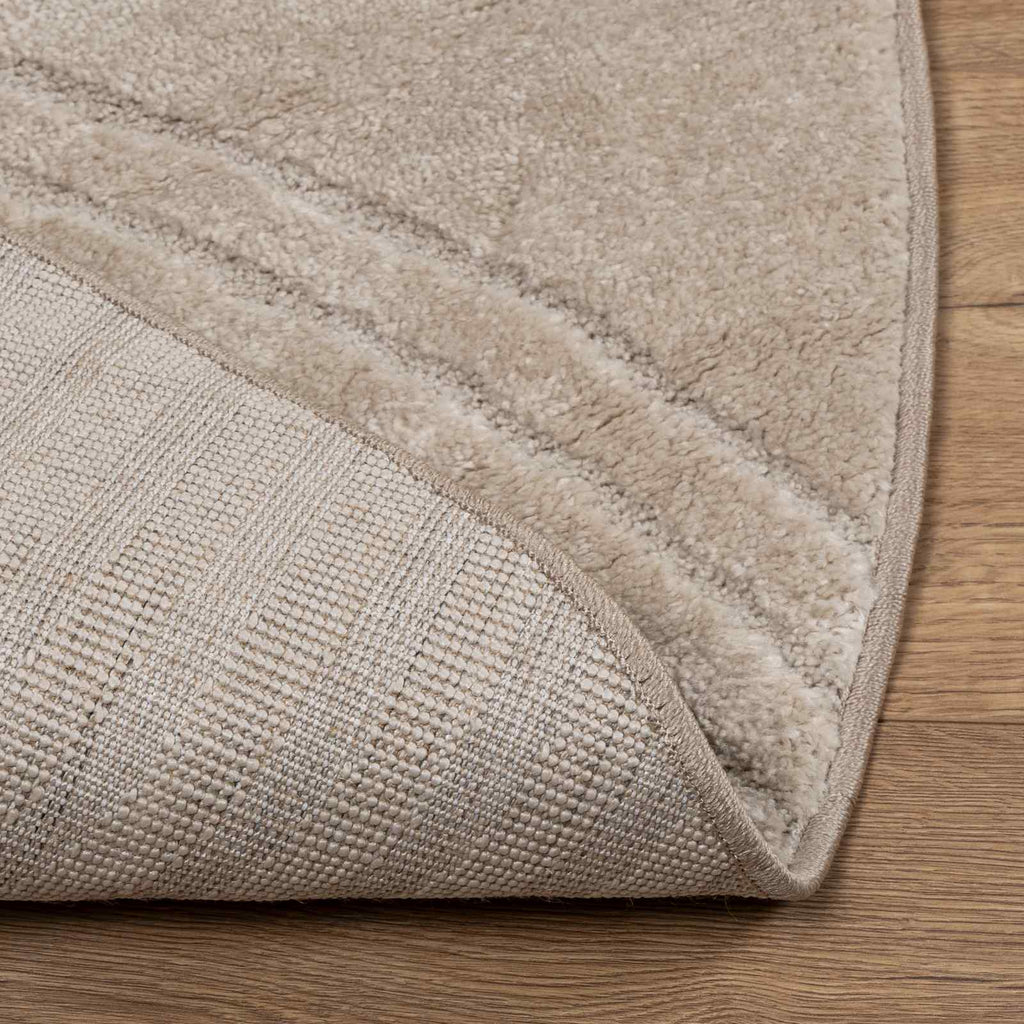 Tappeti per area Rotondo GALATI Beige Ø 200 CM Poliestere