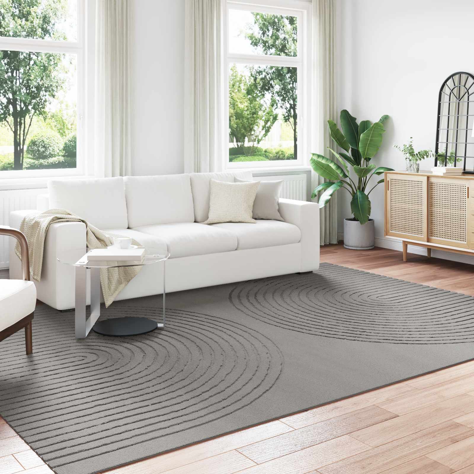 Tappeti per area GALATI Grigio 280 x 200 cm Poliestere