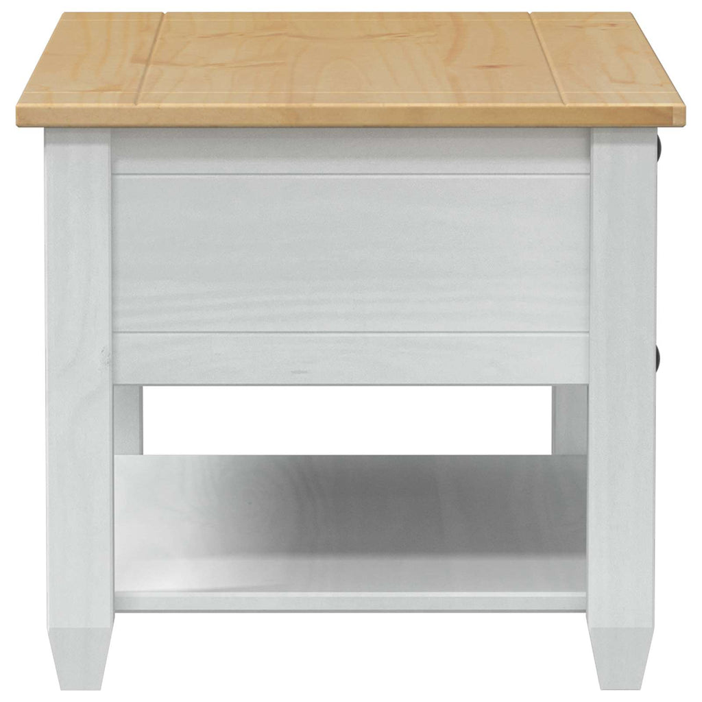 Tavolino da salotto Bianco 85 x 50 x 45 cm Pino massello