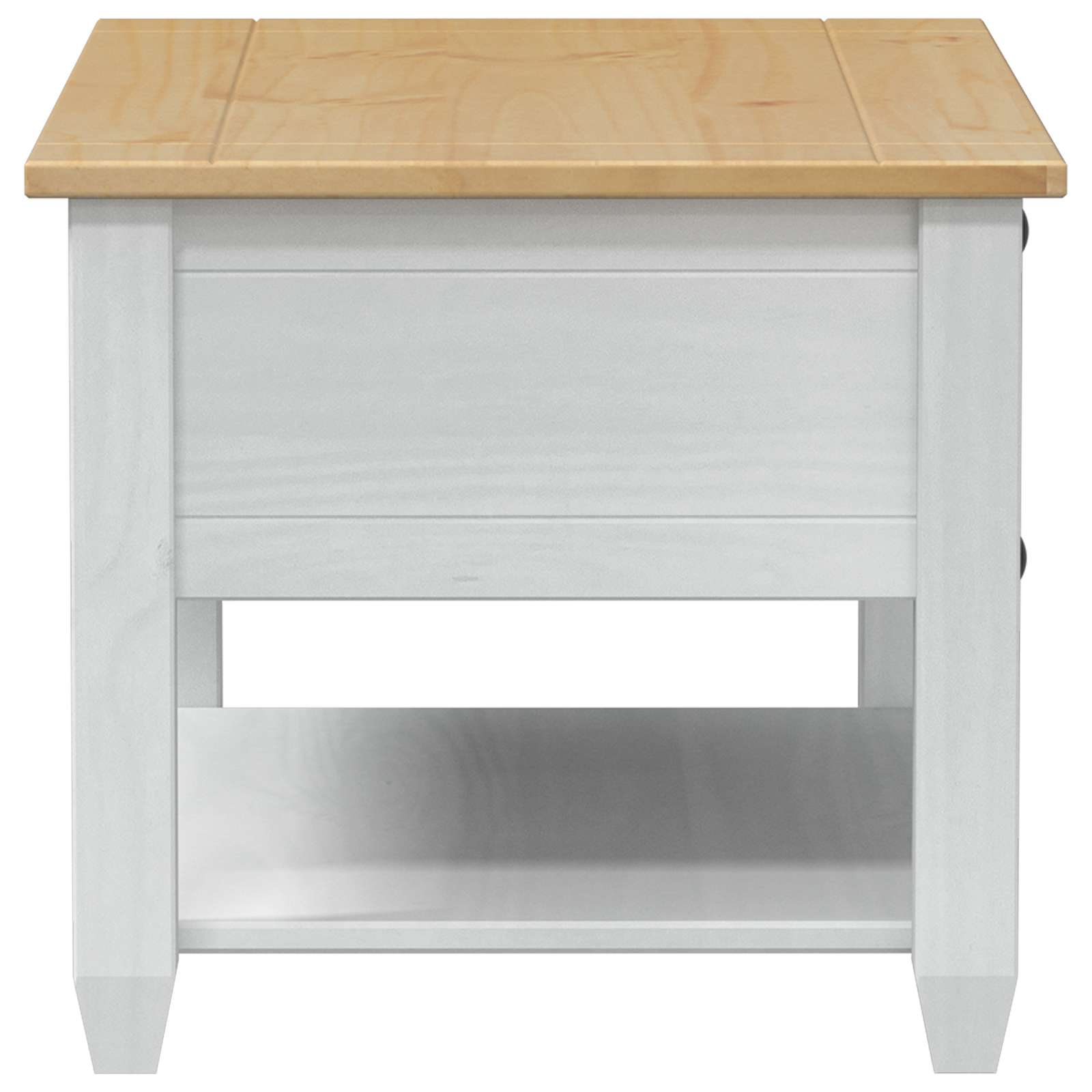 Tavolino da salotto Bianco 85 x 50 x 45 cm Pino massello