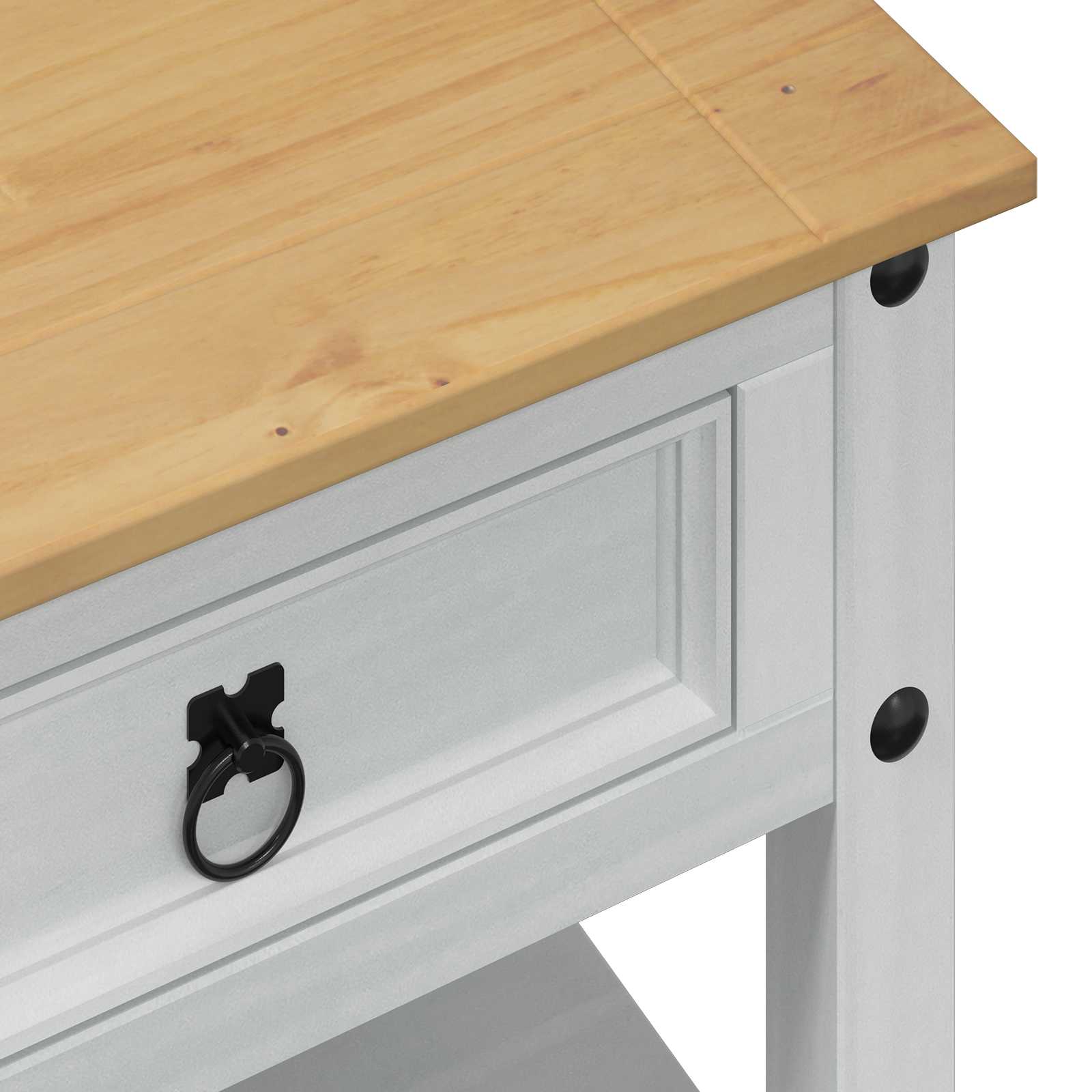 Tavolino da salotto con cassetto Bianco 100 x 48 x 45 cm