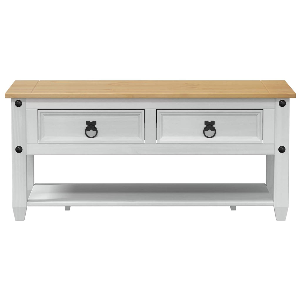 Tavolino da salotto con cassetto Bianco 100 x 48 x 45 cm