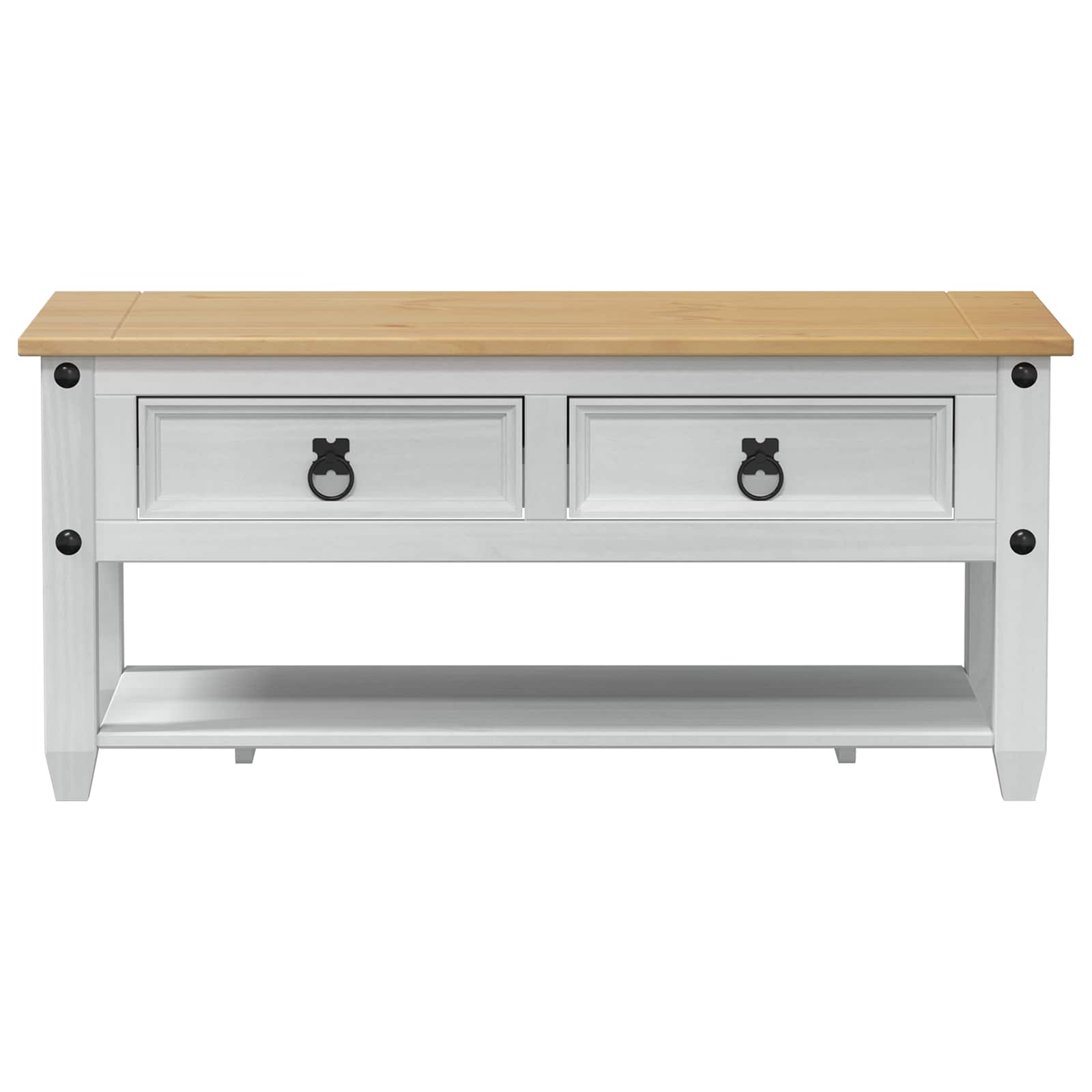Tavolino da salotto con cassetto Bianco 100 x 48 x 45 cm