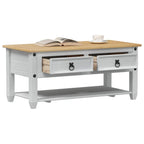 Tavolino da salotto con cassetto Bianco 100 x 48 x 45 cm