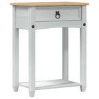 Tavolo Consolle Bianco 55 x 35 x 73 cm Pino massello
