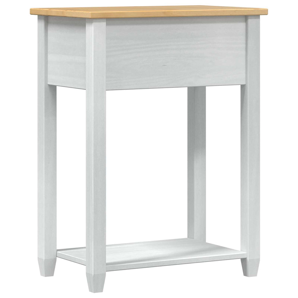Tavolo Consolle Bianco 55 x 35 x 73 cm Pino massello