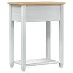 Tavolo Consolle Bianco 55 x 35 x 73 cm Pino massello