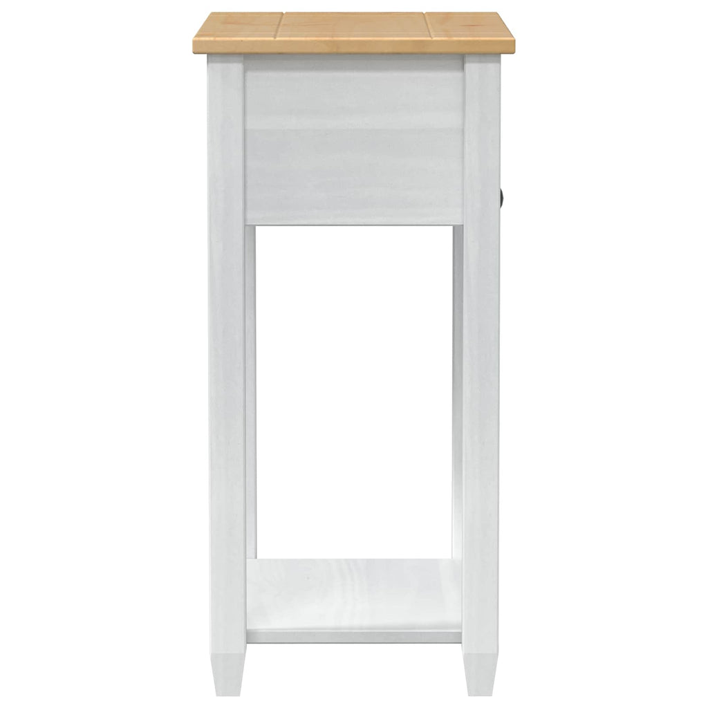 Tavolo Consolle Bianco 55 x 35 x 73 cm Pino massello