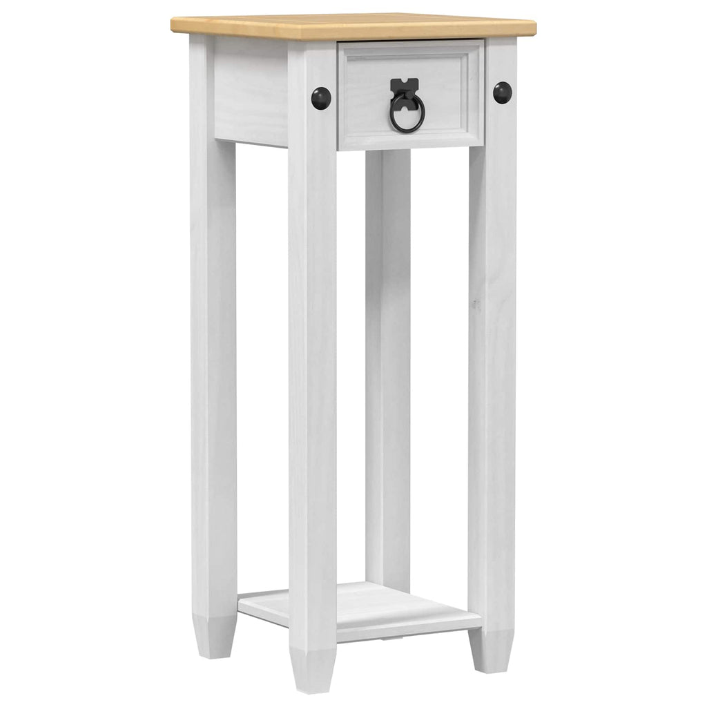 Supporto per piante Bianco 30 x 30 x 73 cm Pino massello