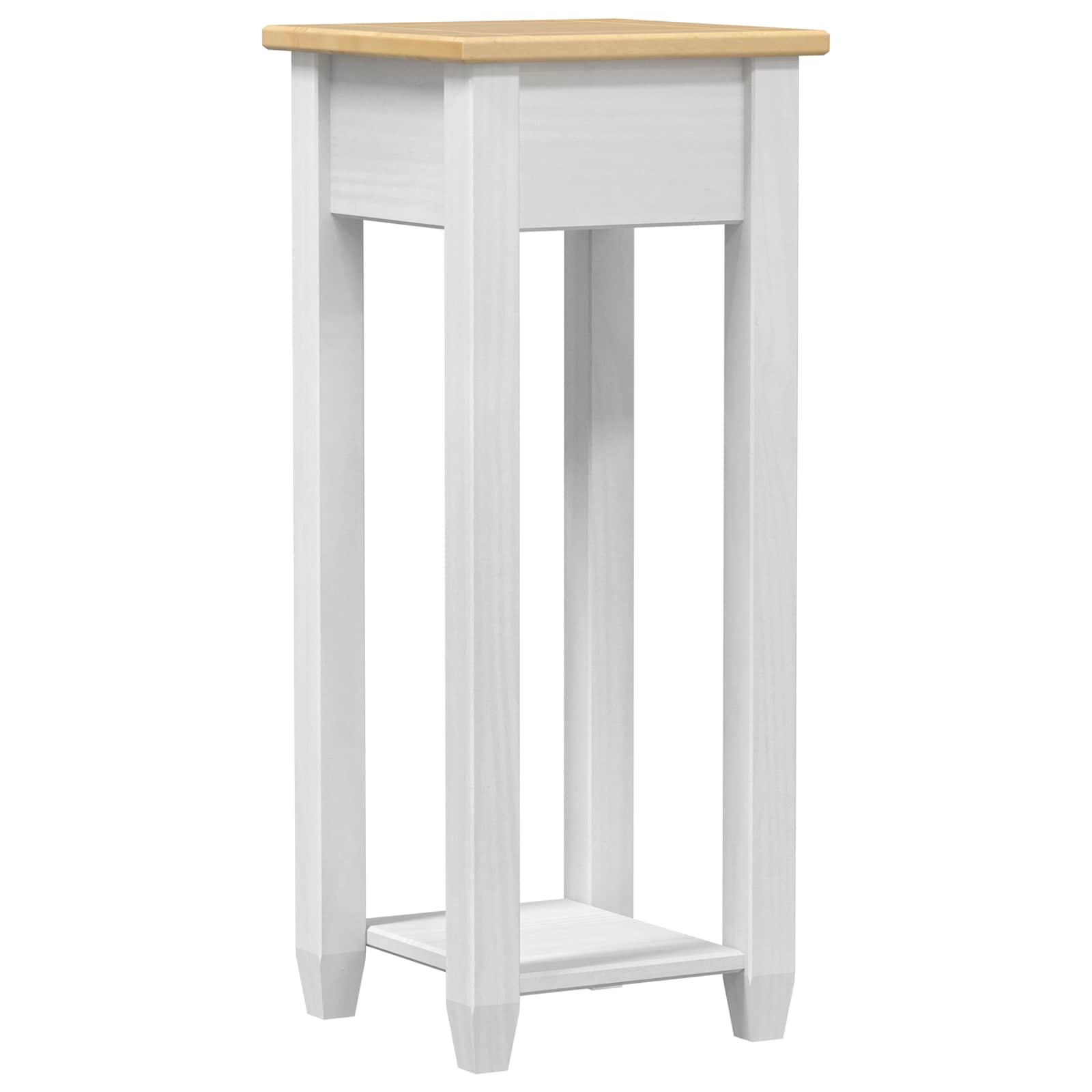 Supporto per piante Bianco 30 x 30 x 73 cm Pino massello