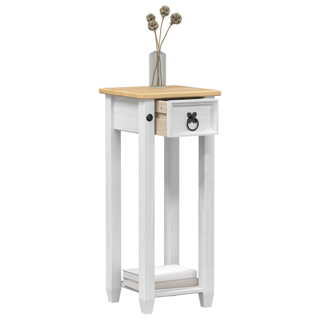 Supporto per piante Bianco 30 x 30 x 73 cm Pino massello