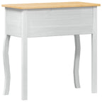 Tavolo Consolle Bianco 73 x 35 x 73 cm Pino massello