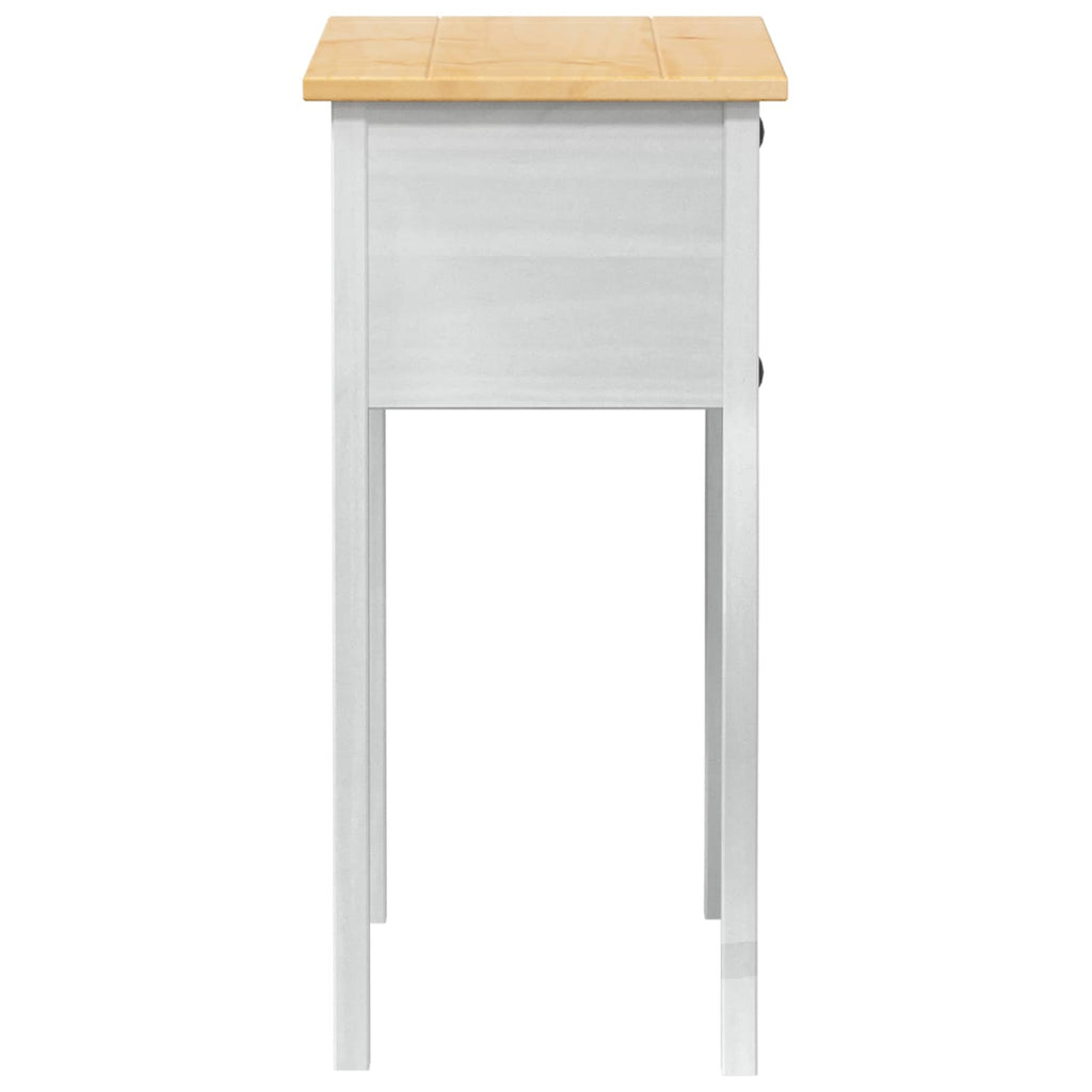 Tavolo Consolle Bianco 73 x 35 x 73 cm Pino massello
