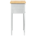 Tavolo Consolle Bianco 73 x 35 x 73 cm Pino massello