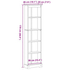 Libreria Bianco 46 x 20 x 170 cm Pino massello