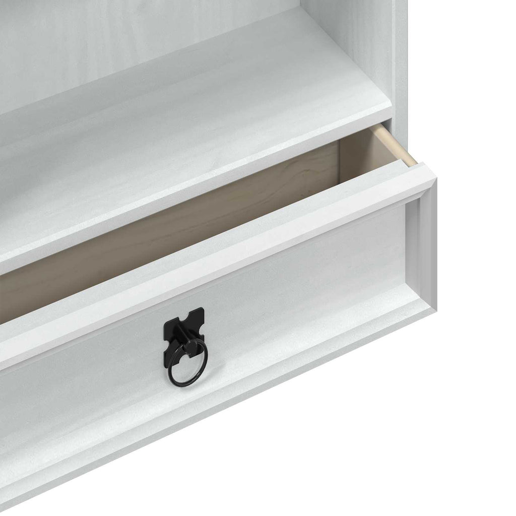 Mobile per CD Bianco 52 x 17.5 x 103 cm Pino massello