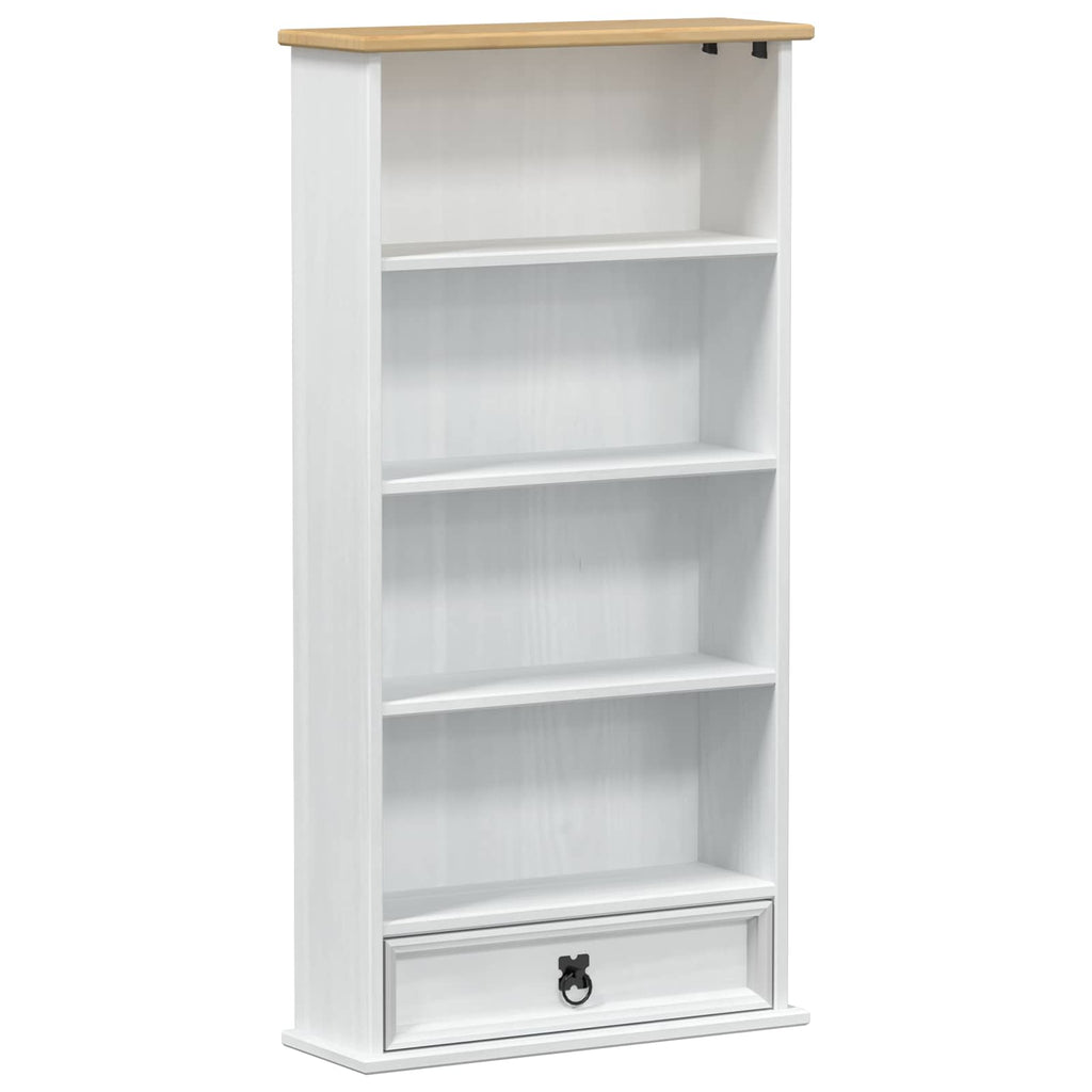 Mobile per CD Bianco 52 x 17.5 x 103 cm Pino massello