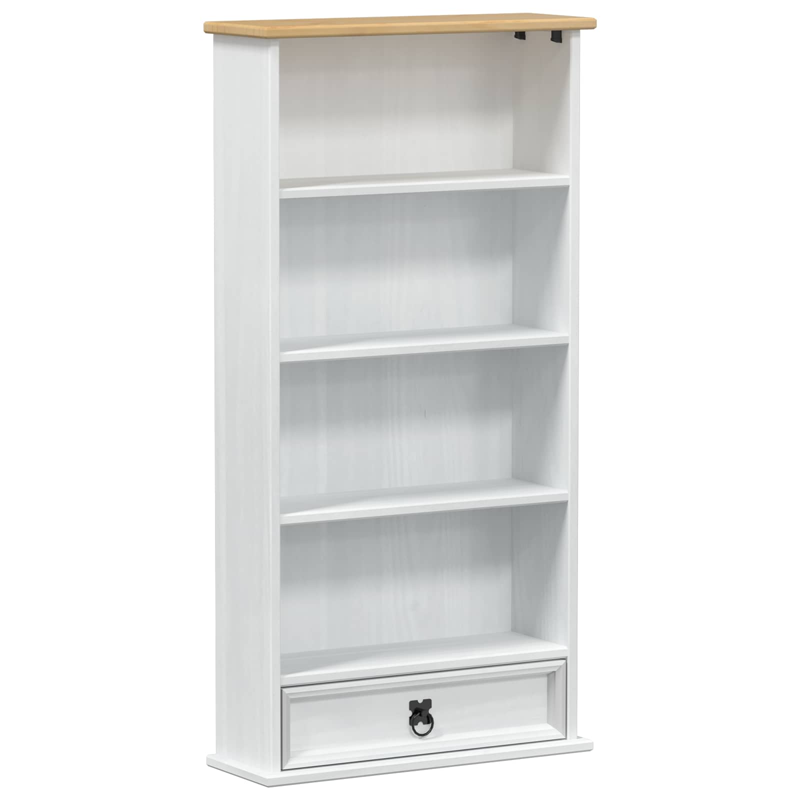 Mobile per CD Bianco 52 x 17.5 x 103 cm Pino massello
