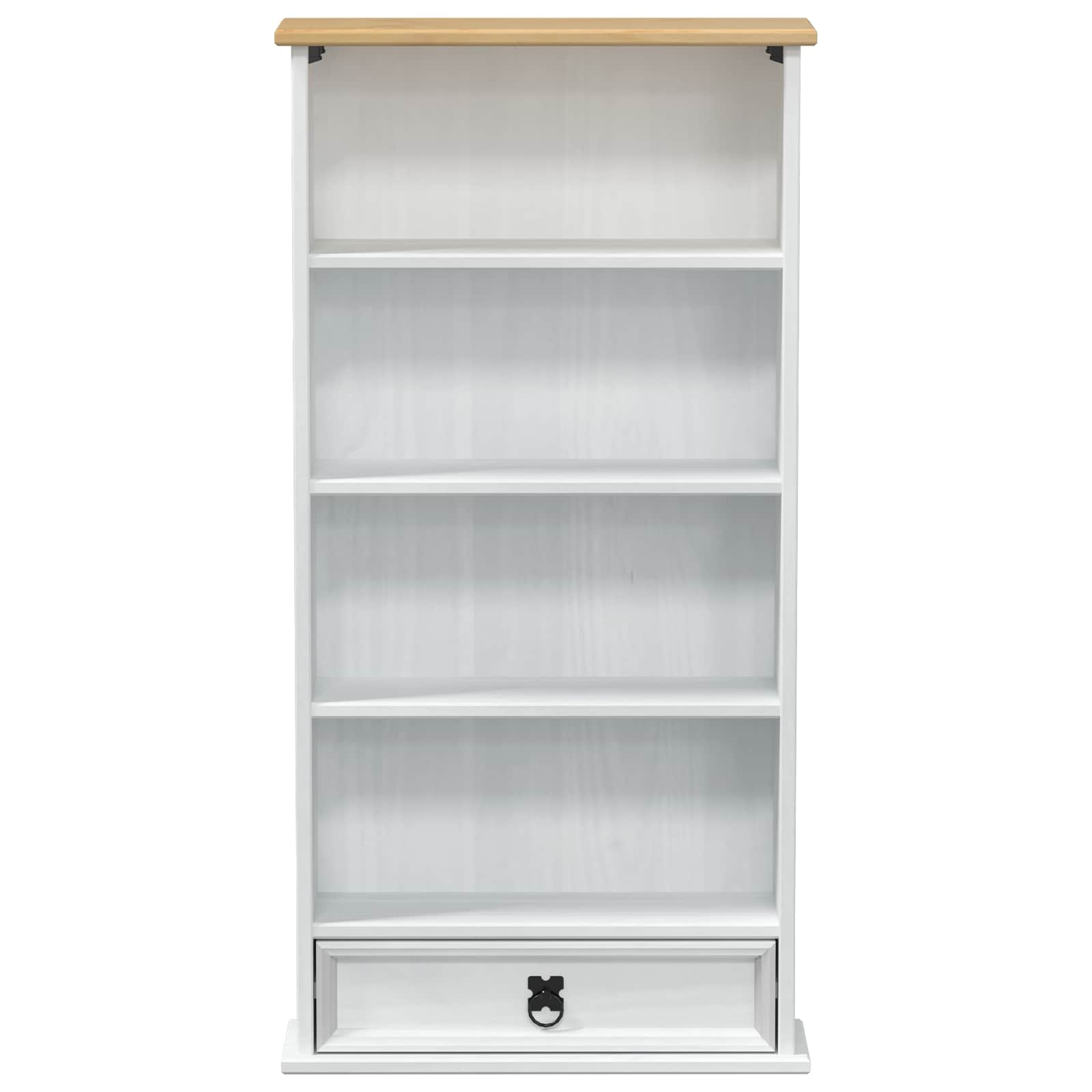 Mobile per CD Bianco 52 x 17.5 x 103 cm Pino massello