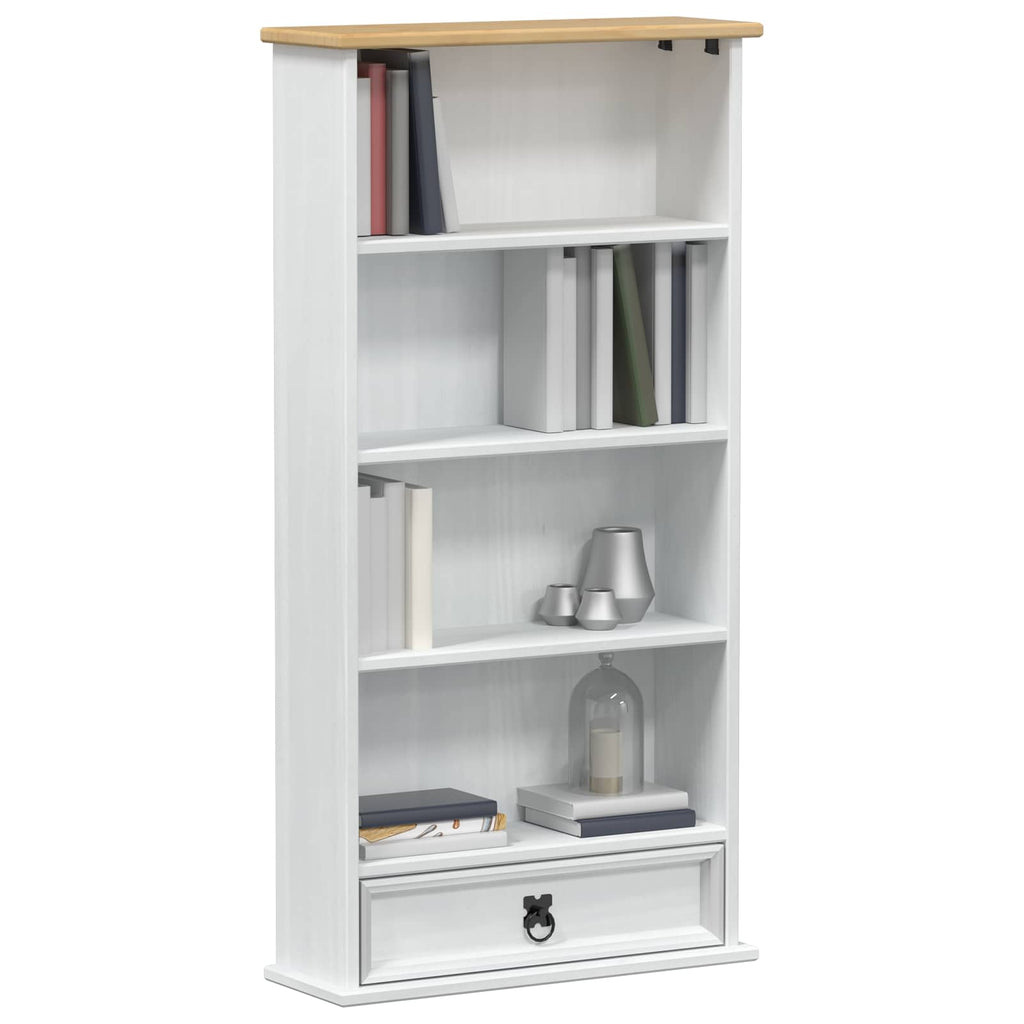 Mobile per CD Bianco 52 x 17.5 x 103 cm Pino massello
