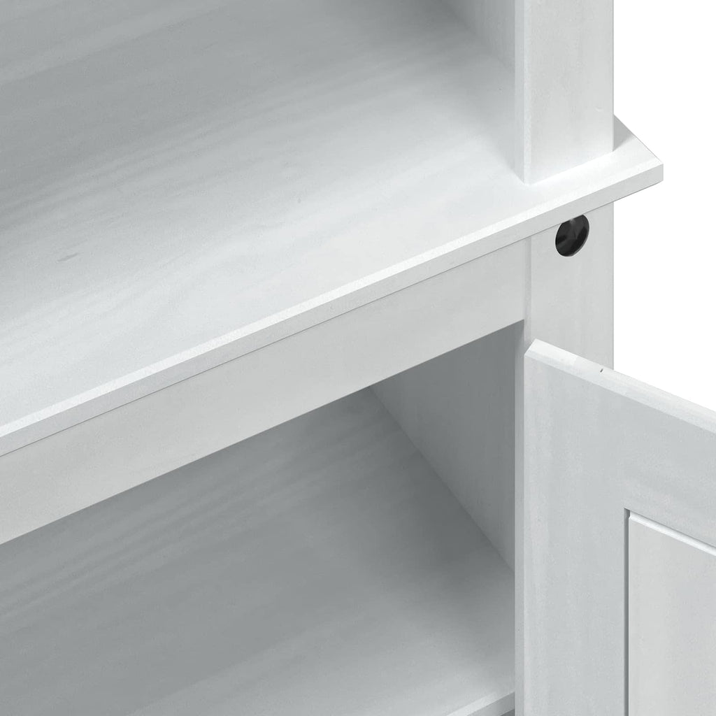 Mobile per scarpe Bianco 86 x 38,5 x 108 cm Pino massello