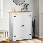 Mobile per scarpe Bianco 86 x 38,5 x 108 cm Pino massello