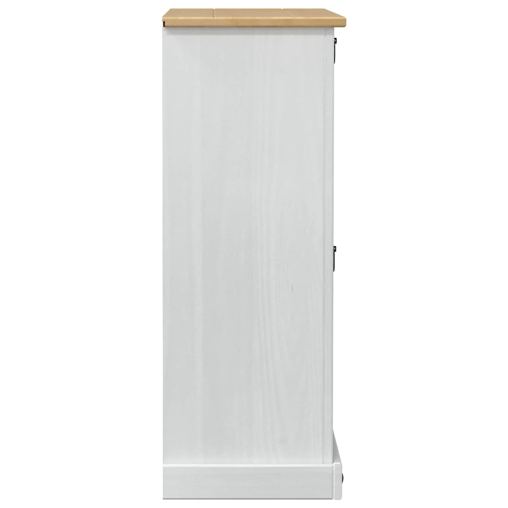 Mobile per scarpe Corona Bianco 99 x 32 x 85 cm Pino massello