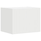 Set di Mobiletto da TV a Parete 4 pcs Bianco Legno multistrato