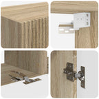 Set di Mobiletto da TV a Parete 4 pcs Rovere Sonoma