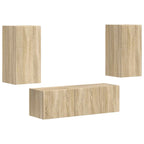Set di Mobiletto da TV a Parete 4 pcs Rovere Sonoma