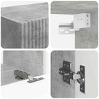 Set di Mobiletto da TV a Parete 4 pcs Grigio cemento