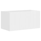 Set di Mobiletto da TV a Parete 4 pcs Bianco Lucido