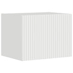 Set di Mobiletto da TV a Parete 4 pcs Bianco Lucido