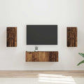 Set di Mobiletto da TV a Parete 4 pcs Legno vecchio