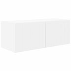 Set mobile TV Montaggio a parete 2 pcs Bianco Legno multistrato