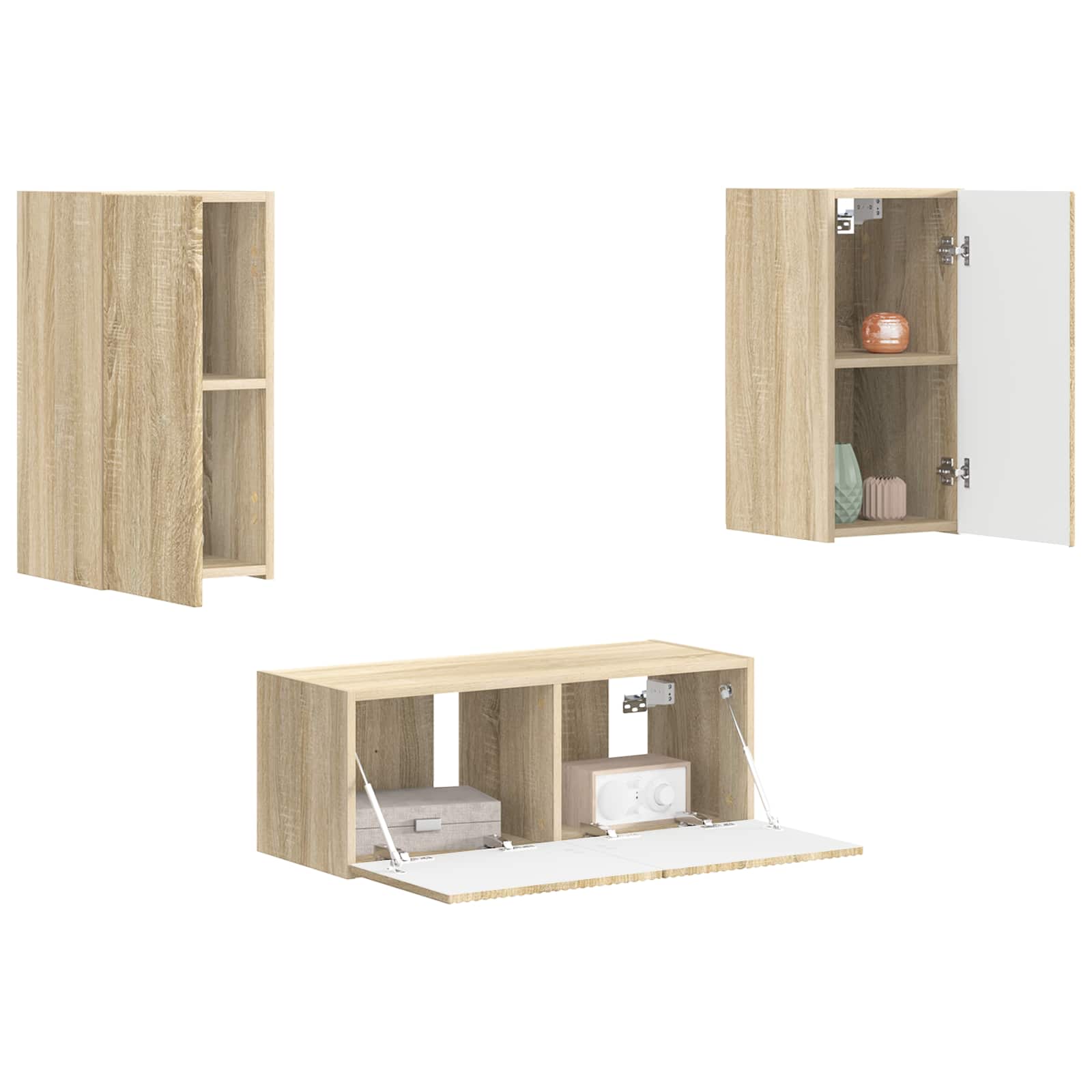 Set mobile TV 2 pcs Rovere Sonoma Legno multistrato