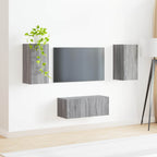 Set mobile TV 2 pcs Grigio Sonoma Legno multistrato