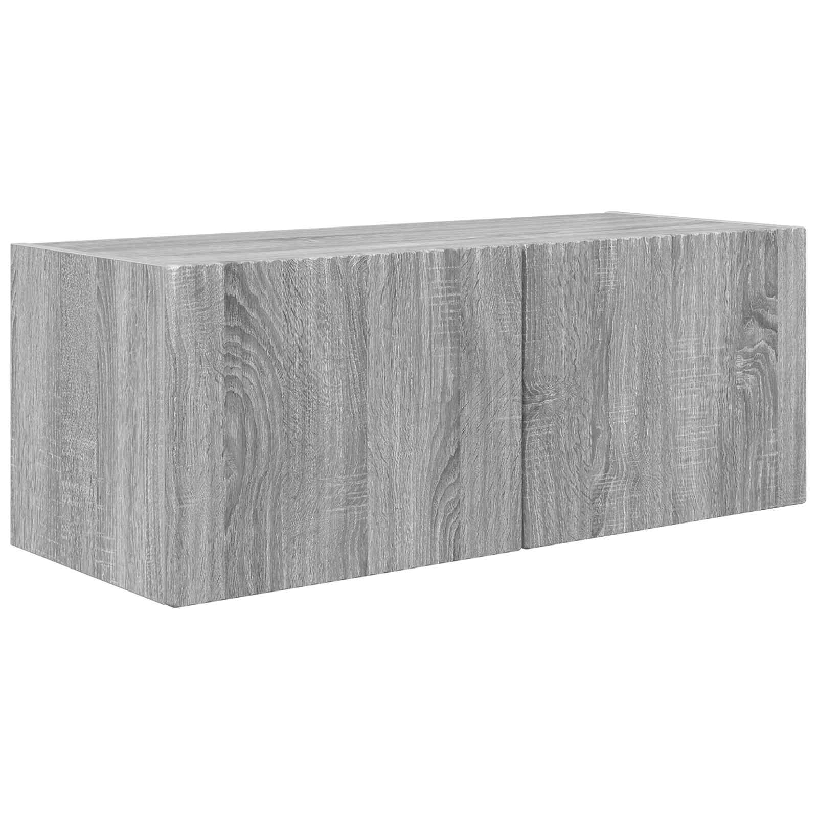 Set mobile TV 2 pcs Grigio Sonoma Legno multistrato