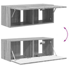 Set mobile TV 2 pcs Grigio Sonoma Legno multistrato