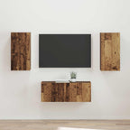 Set mobile TV 2 pcs Legno vecchio Legno multistrato