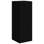 Set mobile TV Montaggio a parete 2 pcs Nero Legno multistrato