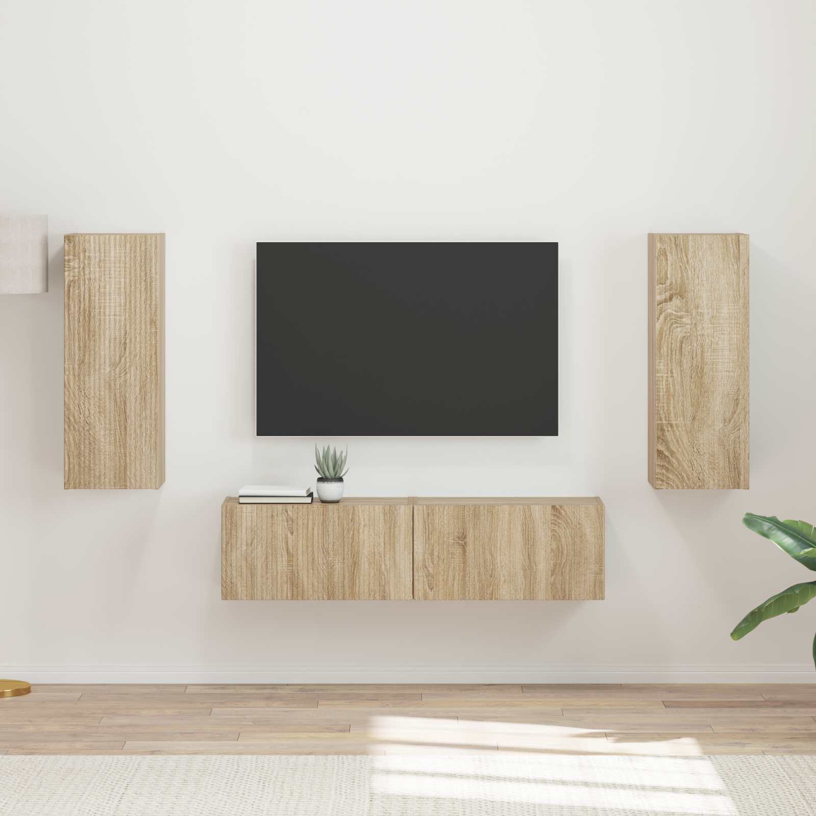 Set mobile TV 2 pcs Rovere Sonoma Legno multistrato