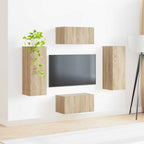 Set mobile TV 2 pcs Rovere Sonoma Legno multistrato