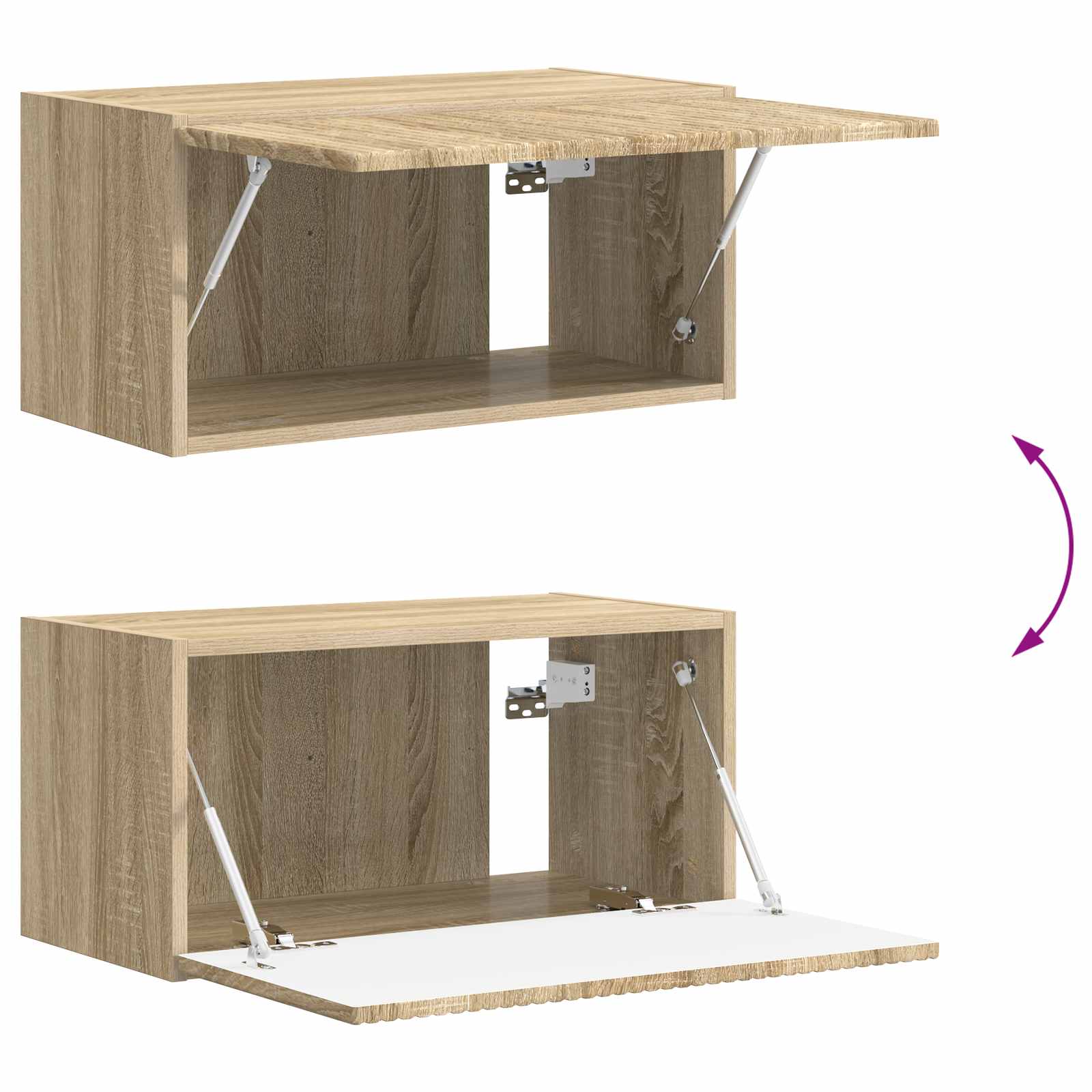 Set mobile TV 2 pcs Rovere Sonoma Legno multistrato