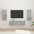 Set mobile TV 2 pcs Grigio cemento Legno multistrato