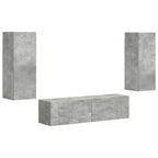 Set mobile TV 2 pcs Grigio cemento Legno multistrato