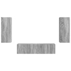 Set mobile TV 2 pcs Grigio Sonoma Legno multistrato