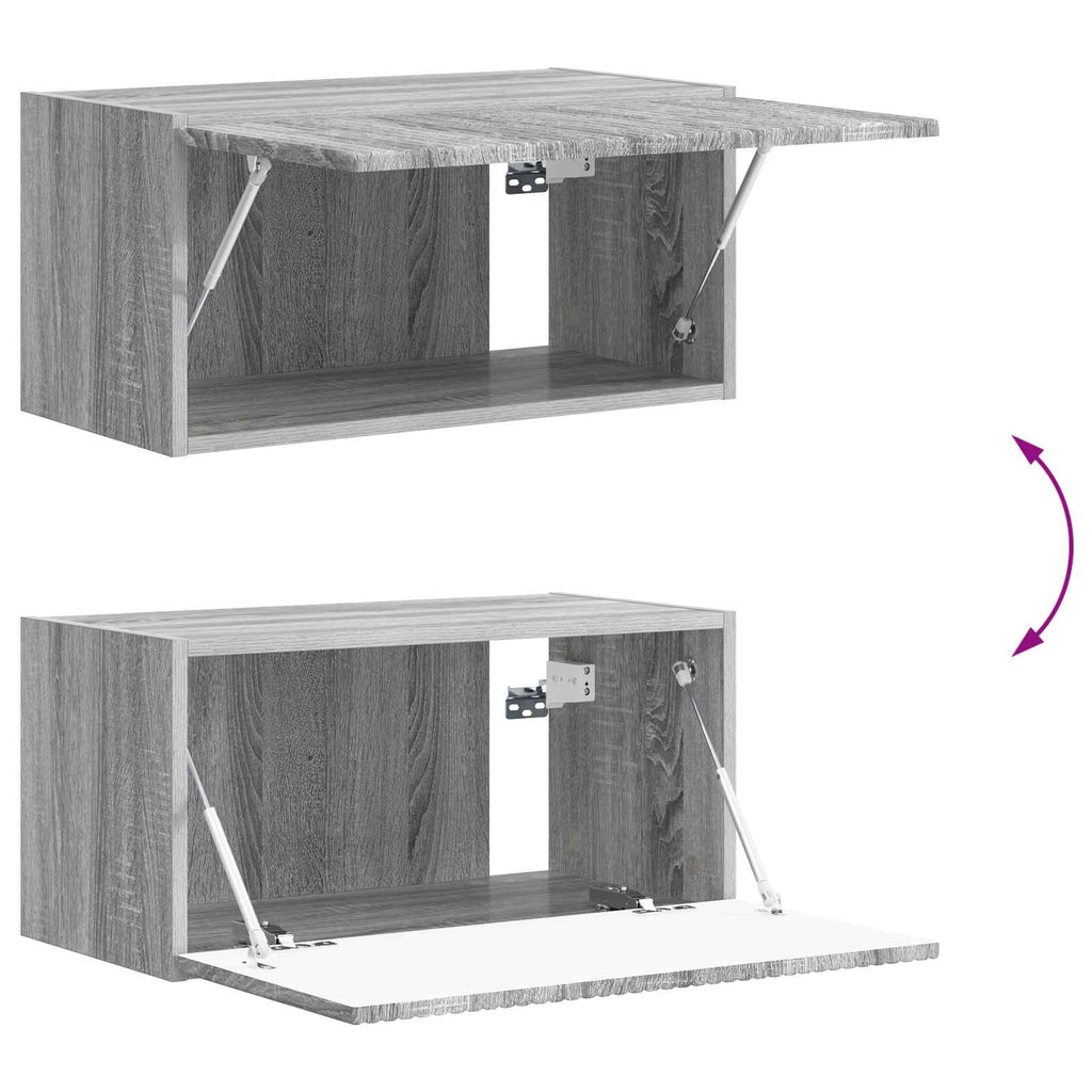 Set mobile TV 2 pcs Grigio Sonoma Legno multistrato
